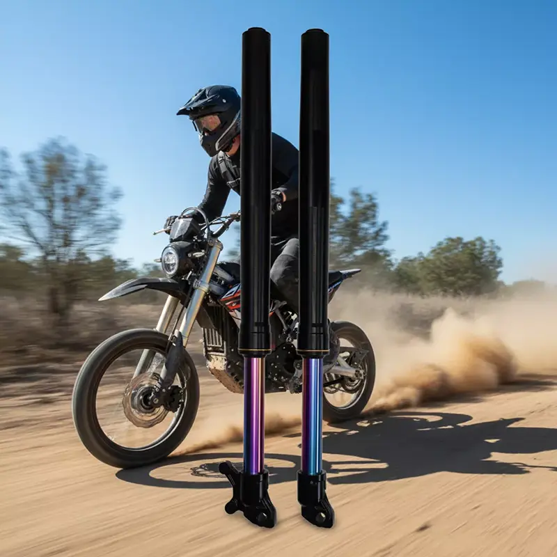 Rainbow Colour Pertsonalizatutako Alderantzikatua Aurrealdeko sardexka Motozikleta Shock Absorber